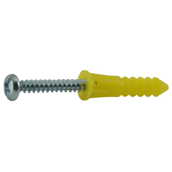 Monster Fastener Ribbed Plastic Anchor Kits (#4 #6 and #8 (100 PCS))