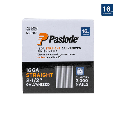 Paslode 16 Gauge F16 Straight Finish Nail Galvanized