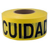 Barricade Caution Tape, Biligual, Caution Cuidado Repeated, 1,000-Ft.