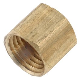 Pipe Fitting, Cap, Lead-Free Brass, 1/2-In.