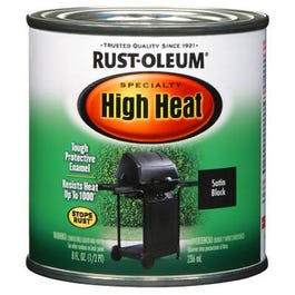 1/2-Pint Barbecue Black Satin Finish High Heat Paint