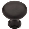 1.25-In. Black Round Cabinet Knob
