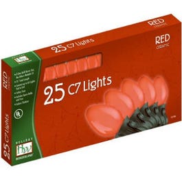 Christmas Lights Set, Red Ceramic, 25-Ct.