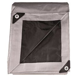 Polyethylene Tarp, Silver/Black, 15 x 20-Ft.