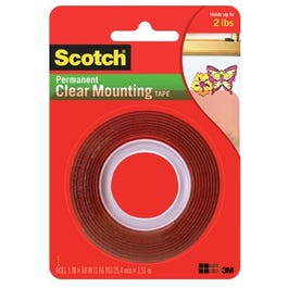 Heavy-Duty Mounting Tape, Clear, 1 x 60-In.