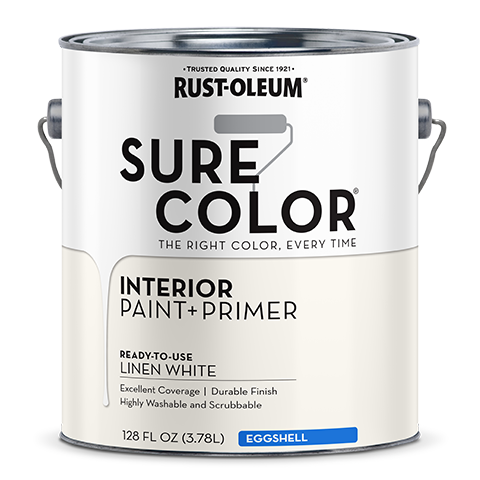 Rust-Oleum Sure Color Eggshell Interior Wall Paint 1 Gallon  Linen White (1 Gallon, Linen White)