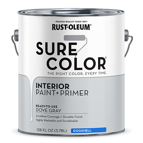 Rust-Oleum Sure Color Eggshell Interior Wall Paint 1 Gallon Dove Gray (1 Gallon, Dove Gray)