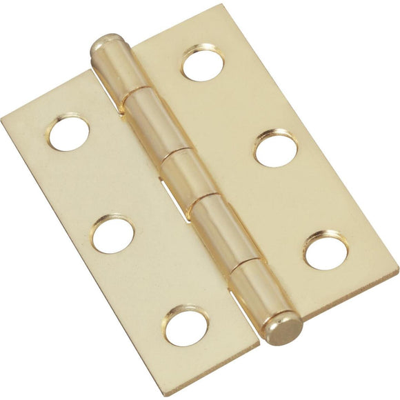 National 2-1/2 In. Brass Full-Inset Pin Hinge (2-Pack)