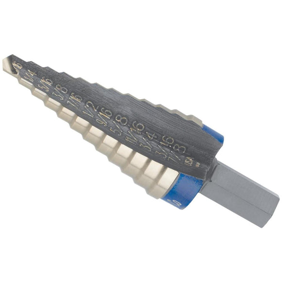 Irwin Unibit 3/16 In. - 7/8 In. #4 Step Drill Bit, 12 Steps