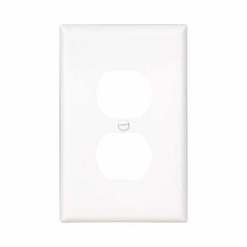 Eaton Cooper Wiring Duplex Receptacle Wallplate, White 1 Gang