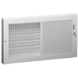 14 x 6-Inch White Baseboard Register