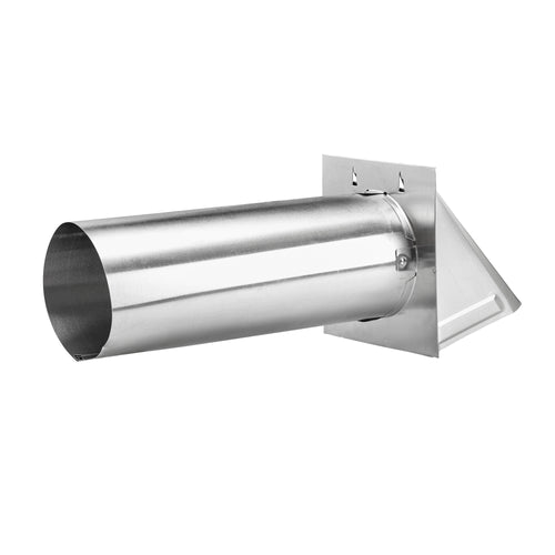 Lambro 4 inch (26 Gauge) Aluminum Wall Exhaust Hood Dryer Vent Dampe 11 inch Pipe