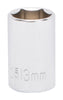 Vulcan Drive Standard Socket Metric 3/8 Drive 6-Point Chrome Vanadium Steel Chrome