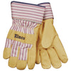 Kinco Lined Grain Pigskin Glove (TAN/BLUE/RED Medium)